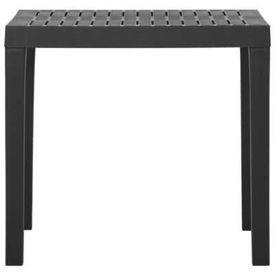 vidaXL Trädgårdsbord grå 79x65x72 cm plast
