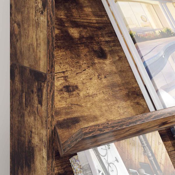 vidaXL Tidningshylla R&ouml;kt ek 70 x 41 x 126 cm Konstruerat tr&auml;