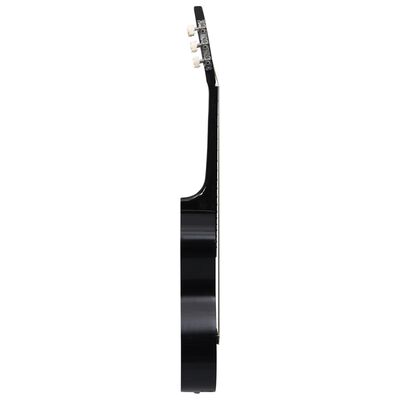 vidaXL Klassisk gitarr för nybörjare 8 delar svart 1/2 34"
