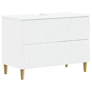 vidaXL Badrumssk&aring;p med handfat DELFT Vit 82 x 41 x 59 cm