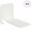 vidaXL Osynlig sv&auml;vande hylla 4 st Vit 6 x 11 x 6,5 cm
