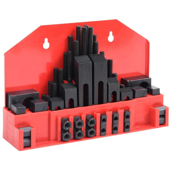 vidaXL Spännverktygssats 58 delar stål T-spår M10