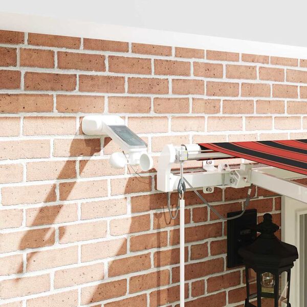 vidaXL Automatisk markis med vindsensor & LED 400x300 cm orange/brun