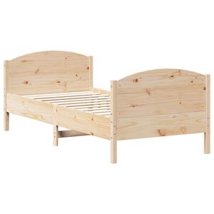 vidaXL S&auml;ngram utan madrass 75x190 cm massiv furu