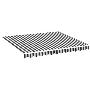 vidaXL Ers&auml;ttningstyg f&ouml;r markis antracit och vit 280x245 cm polyester