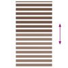 vidaXL Rullgardin zebra brun 130x230 cm tyg bredd 125,9 cm polyester