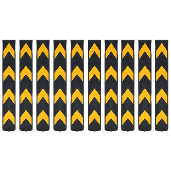 vidaXL Reflekterande st&ouml;tskydd 10 st gummi 80 cm