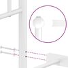 vidaXL S&auml;ngram utan madrass med huvudgavel metall vit 75x190 cm