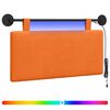 vidaXL H&auml;ngande s&auml;nggavel Med LED-lampa Orange Kordread tyg