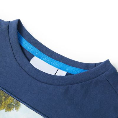 T-shirt för barn mörkblå 92