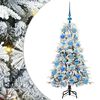 vidaXL Plast Hingad Julgran Vit 120 cm PE och PVC