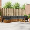 vidaXL Sektionsoffgrupp 8 pcs Naturlig och Antracit Massivt Akaciatr&auml;