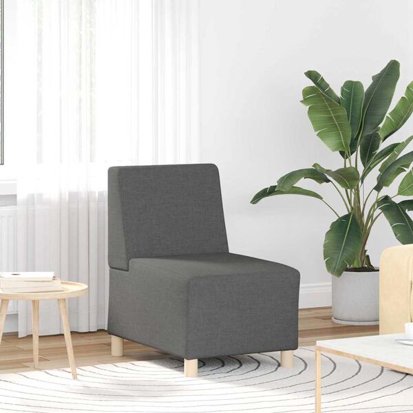 vidaXL Modulsofa utan armst&ouml;d 3 pcs M&ouml;rkgr&aring; 55 x 74 x 82 cm tyg