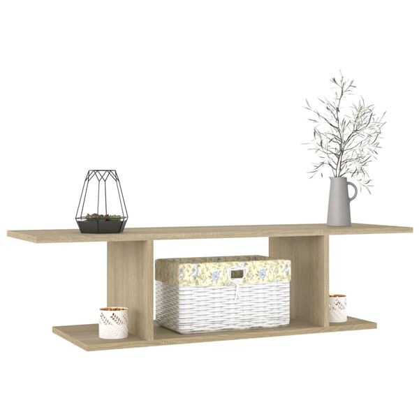 vidaXL V&auml;ggmonterat tv-sk&aring;p sonoma-ek 103x30x26,5 cm