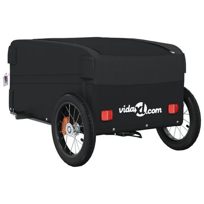 vidaXL Cykelvagn svart 30 kg järn