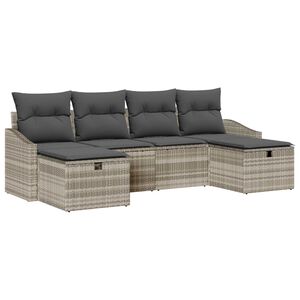 vidaXL Soffset med kudde 6 pcs konstrotting