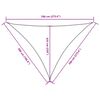 vidaXL Solsegel oxfordtyg trekantigt 5x7x7 m antracit