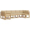 vidaXL Utomhussoffset 7 st Vit och Beige