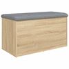 vidaXL F&ouml;rvaringsb&auml;nk Sonoma Ek 82x42x45 cm konstruerat tr&auml;