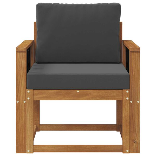 vidaXL Utomhussoffa Massivt akaciatr&auml; och polyester Naturf&auml;rg