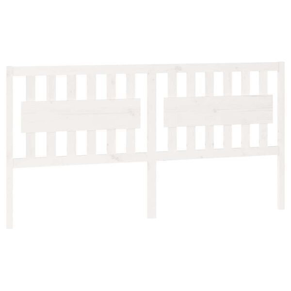 vidaXL S&auml;nggavel vit 185,5x4x100 cm massiv furu