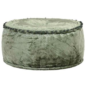vidaXL Rund sammetspuff 40x20 cm gr&ouml;n