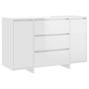 vidaXL Sk&auml;nk med 3 l&aring;dor vit h&ouml;gglans 120x41x75 cm konstruerat tr&auml;