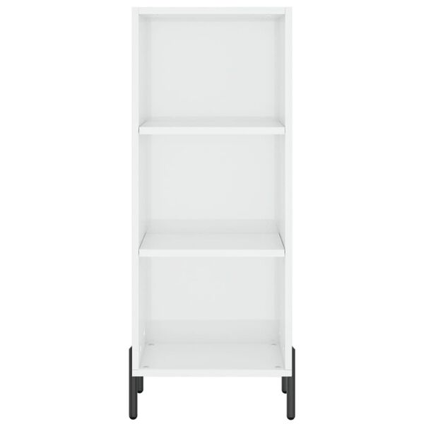 vidaXL Skåp vit högglans 34,5x32,5x90 cm konstruerat trä