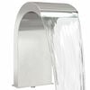 vidaXL Poolfall med LED Rostfritt St&aring;l 304 45 x 30 x 65 cm Silver