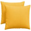 vidaXL Sofakuddar 2 st Ljusgul 50 x 50 cm Kordread tyg