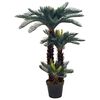 vidaXL Konstv&auml;xt Cycas med kruka 125 cm gr&ouml;n