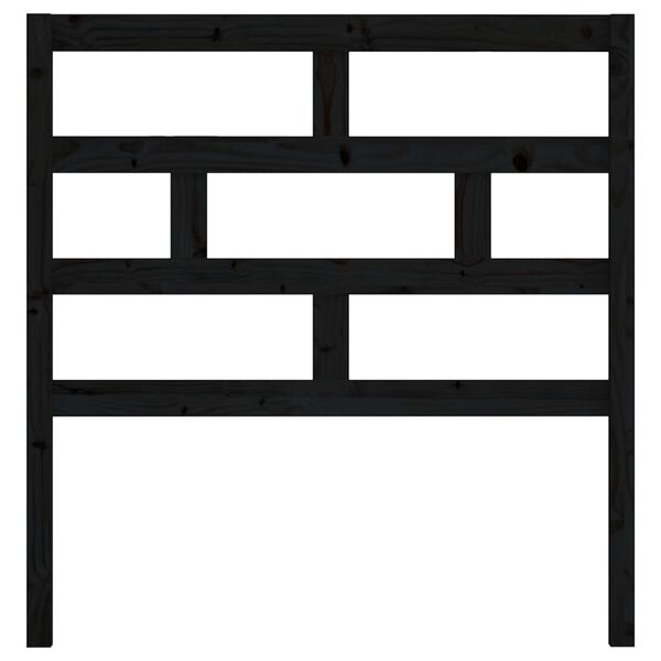 vidaXL S&auml;nggavel svart 106x4x100 cm massiv furu