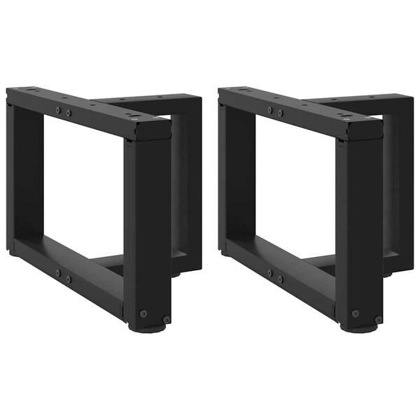 vidaXL Soffbordsben T-formade 2 st svarta 40x25x(30-31) cm st&aring;l