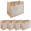 vidaXL Jutep&aring;sar med ficka 5 Naturlig och vit 42 x 33 x 19 cm