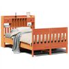 vidaXL S&auml;ngram utan madrass vaxbrun 135x190 cm massiv furu