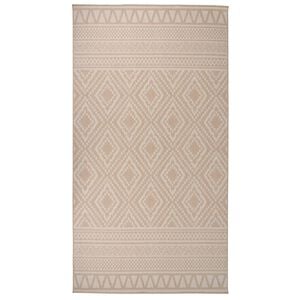 vidaXL Utomhusmatta plattv&auml;vd 80x150 cm bruna r&auml;nder
