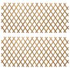 vidaXL Utvikbar spalj&eacute; st&auml;ngsel 2 st 100 x 105 cm Bambu Ljusbrun