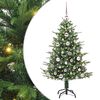 vidaXL Konstgjord F&ouml;rbelyst Julgran med Bollsats Gr&ouml;n 120 cm