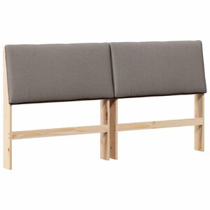 vidaXL Kl&auml;dd s&auml;nggavel Taupe 200 cm Massiv furu