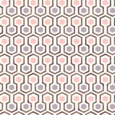 Noordwand Tapet Good Vibes Hexagon Pattern rosa och lila