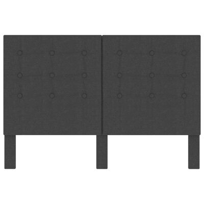 vidaXL Sänggavel mörkgrå tyg tuftad 140x200 cm