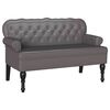 vidaXL Chesterfield B&auml;nk Gr&aring; 119,5 x 64,5 x 75 cm Konstl&auml;der