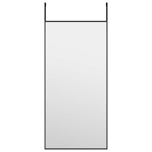 vidaXL D&ouml;rrspegel svart 30x60 cm glas och aluminium