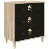 vidaXL Kommode BREMEN Magnoliainspirerat m&ouml;nster 66 x 36,5 x 75 cm