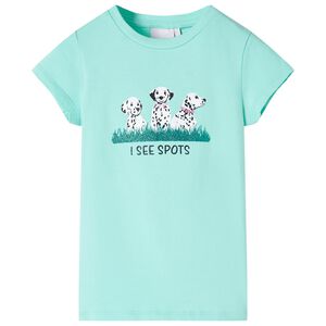 vidaXL T-shirt f&ouml;r barn ljus mintgr&ouml;n 116