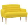 vidaXL Loveseat med knapprapport Ljus Gul 116 x 67 x 80 cm Tyg
