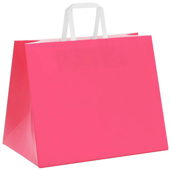 vidaXL Pappersp&aring;sar 250 st med handtag rosa 32x22x24 cm