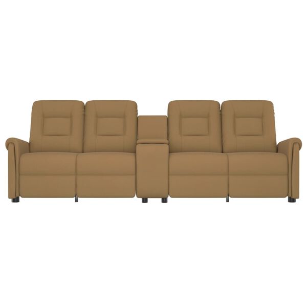 vidaXL Massagefåtölj med kopphållare 4-sits taupe