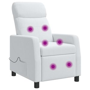 vidaXL Massagef&aring;t&ouml;lj Vit Tyg