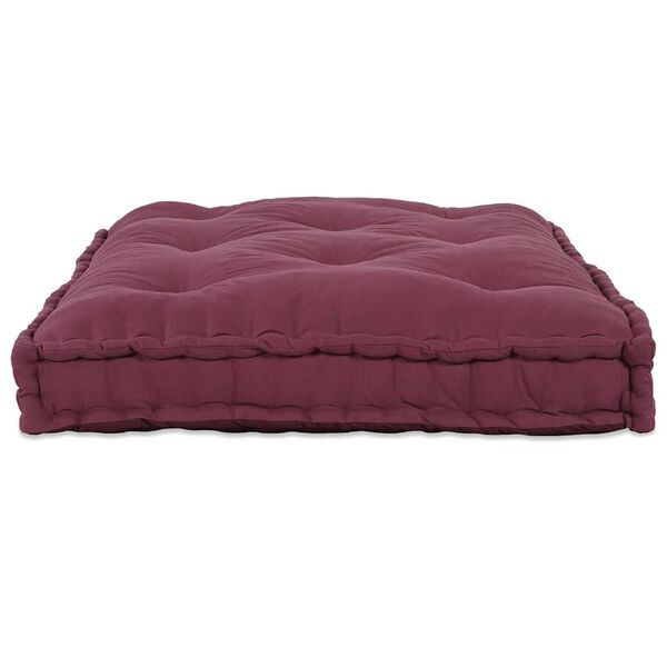vidaXL Modul&auml;r soffa Bordeaux 120 x 80 x 12 cm tyg